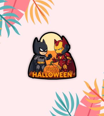 Wooden Fridge Magnet for Refrigerator Stylish  Decorative Items for Kitchen   Magnet for Almirah   Washing Machine   Indian Souvenir Gift Items (Happy Halloween)